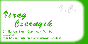 virag csernyik business card