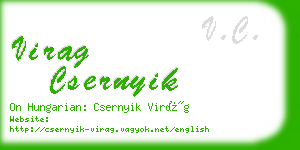 virag csernyik business card